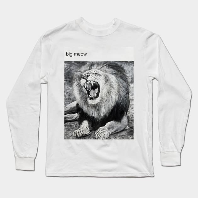 Big Meow Long Sleeve T-Shirt by Dan Bina 